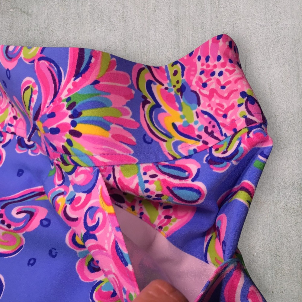 NWT Lilly Pulitzer Jonas Skort Mermaid Grotto Blue Pink Paisley Skort Size 12 - Picture 4 of 10